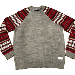 Jeans by buffalo pull over wool blend sweater size large.